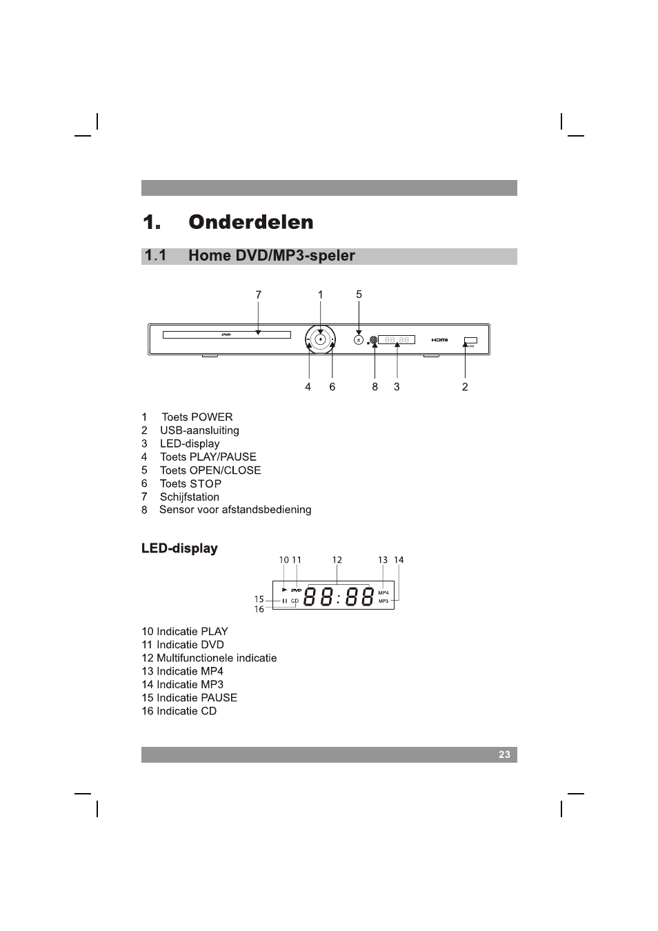 页面 25 | Mpman XVD360 HDMI User Manual | Page 25 / 44