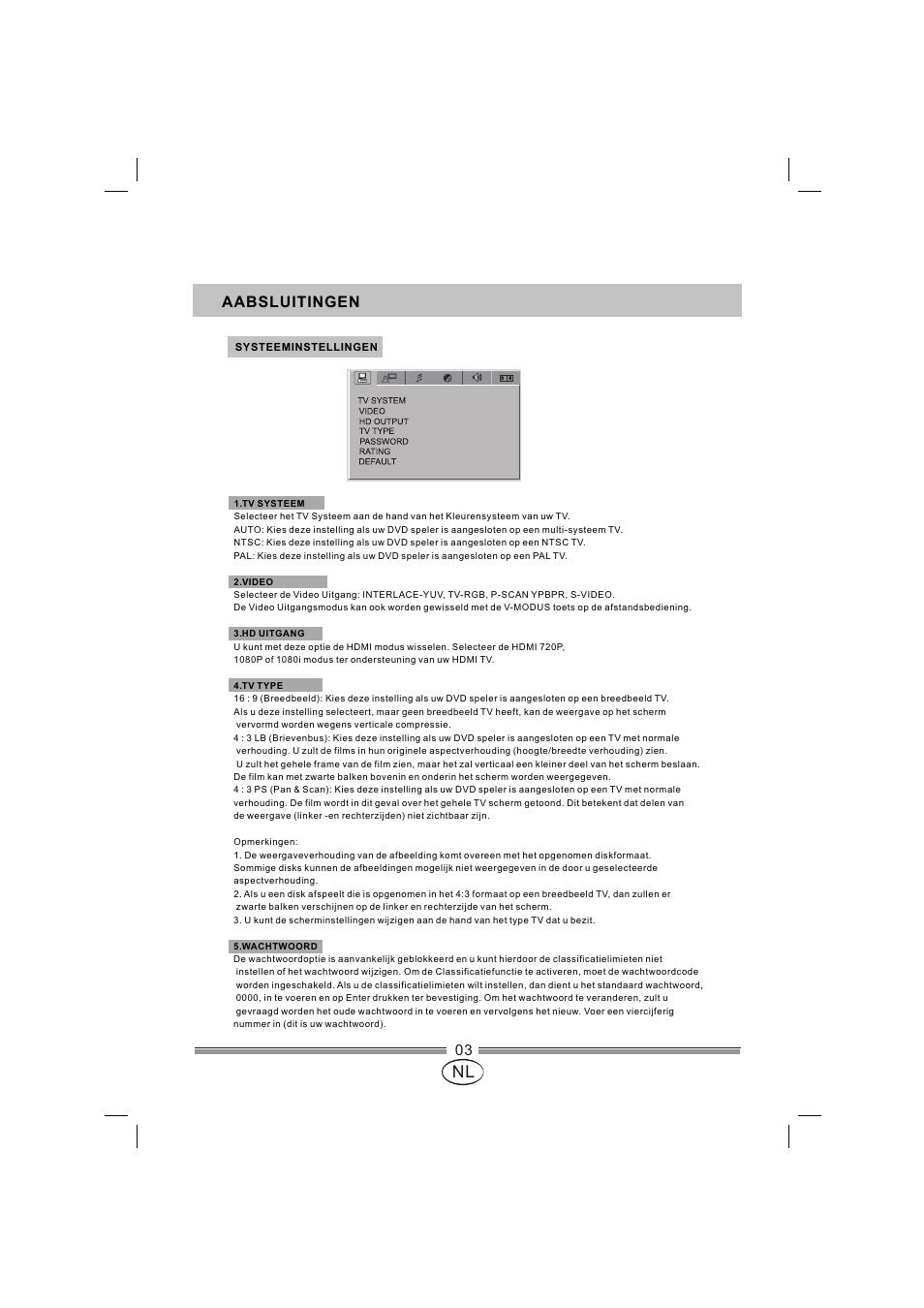 页面 40, Aabsluitingen | Mpman XVD820 HDMI User Manual | Page 40 / 60