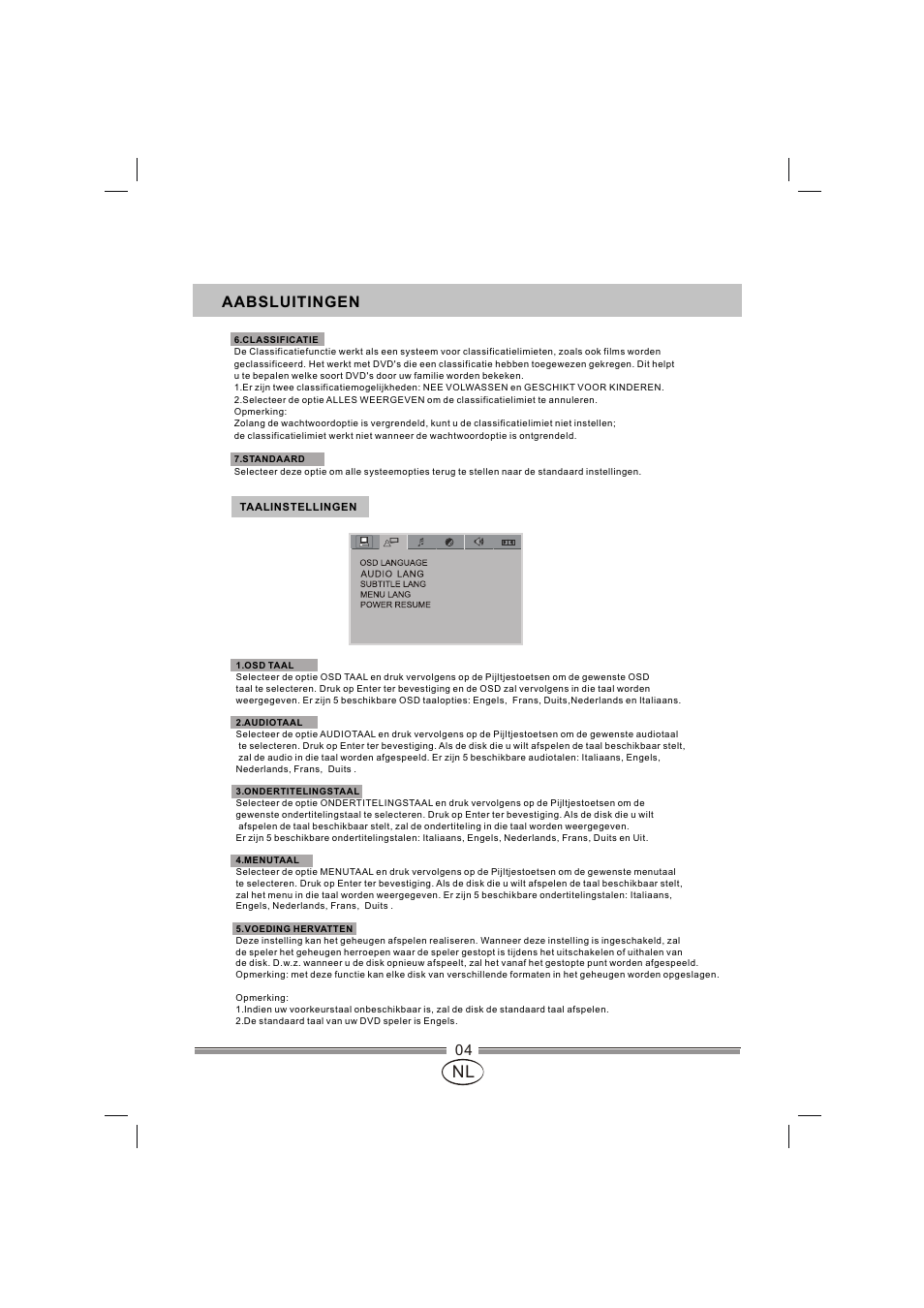 页面 41, Aabsluitingen | Mpman XVD820 HDMI User Manual | Page 41 / 60