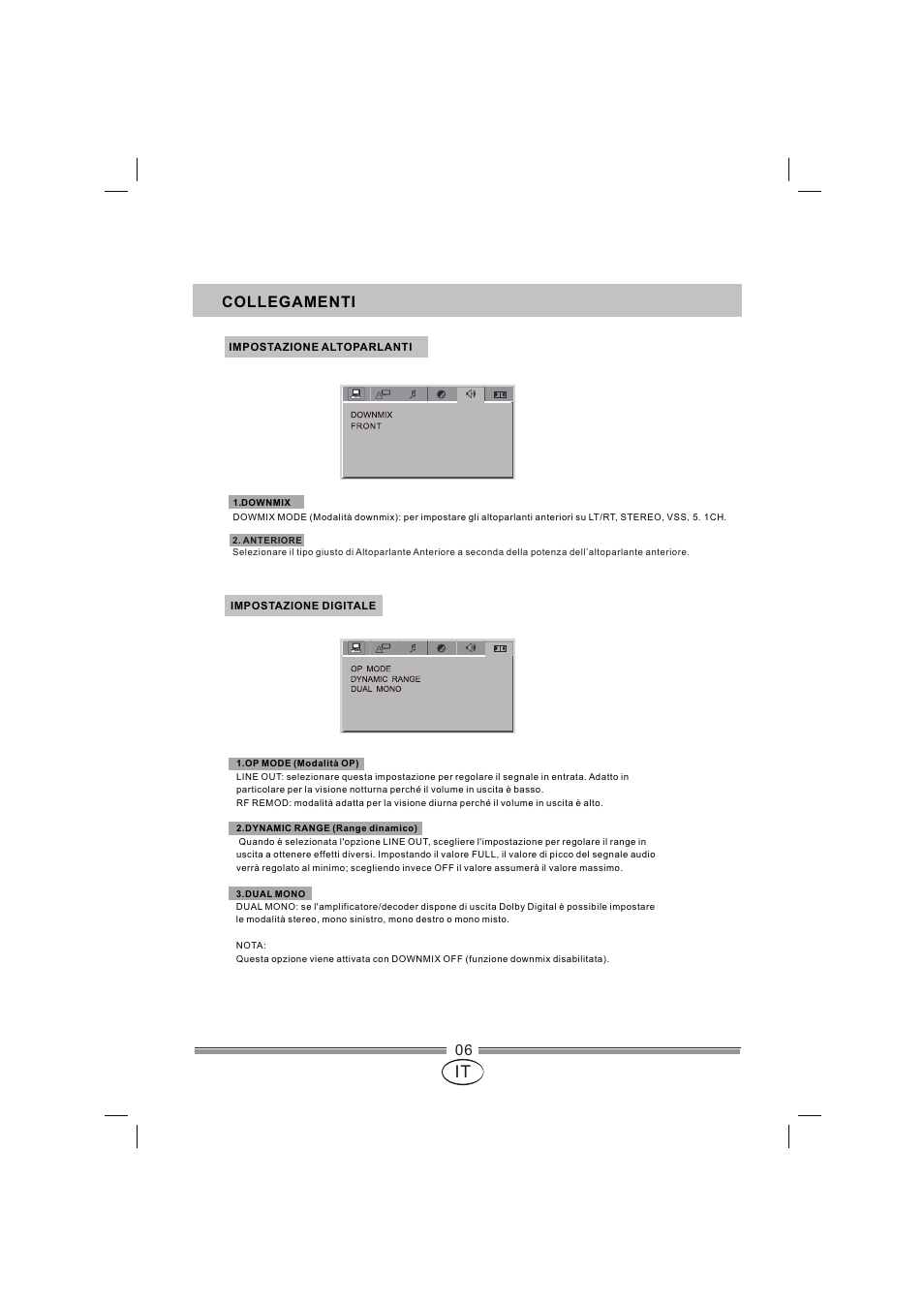 页面 55, Collegamenti | Mpman XVD820 HDMI User Manual | Page 55 / 60