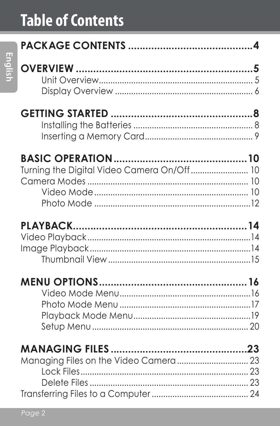 Mpman PC20 User Manual | Page 2 / 32