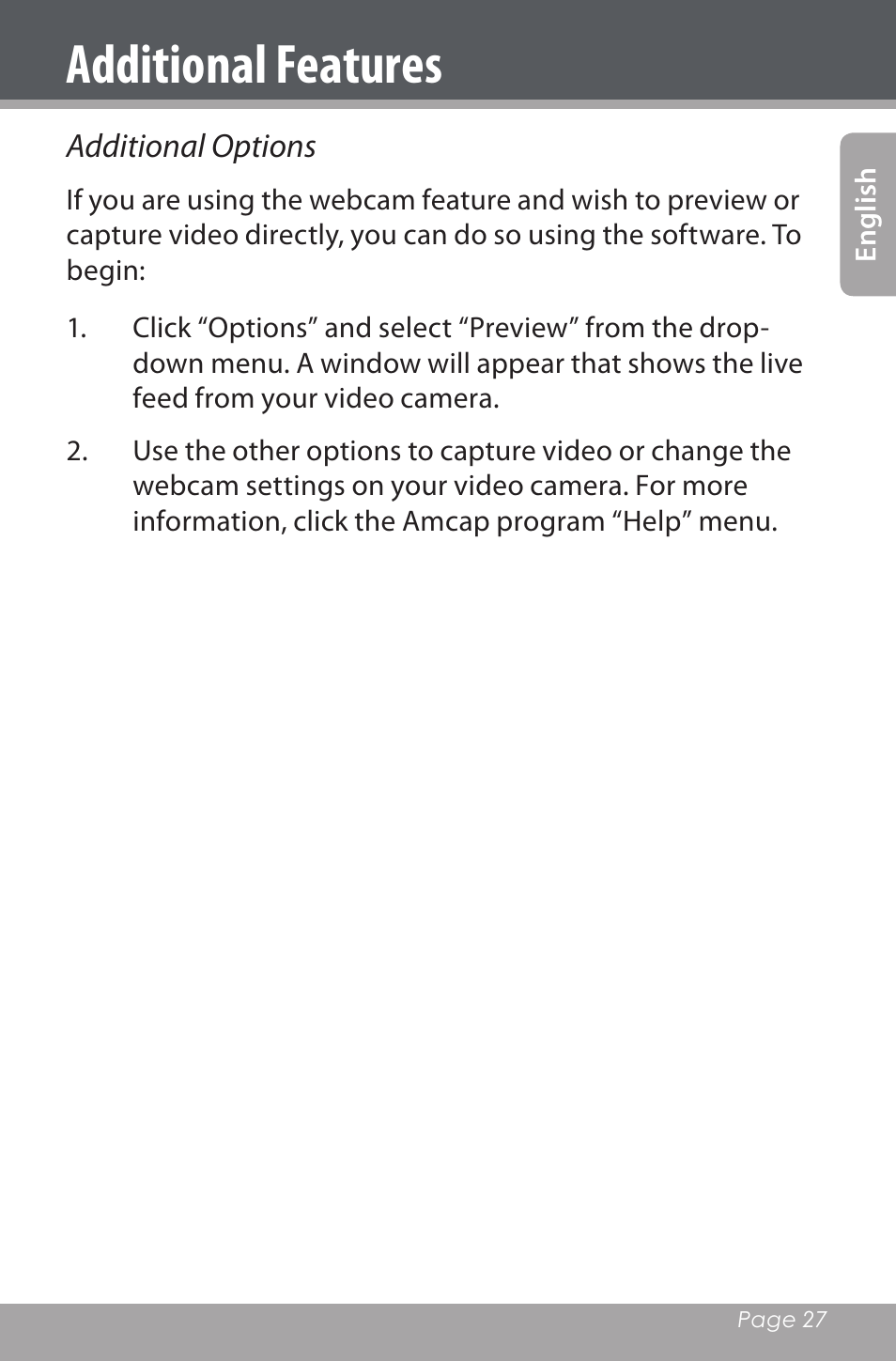 Additional features | Mpman PC20 User Manual | Page 27 / 32