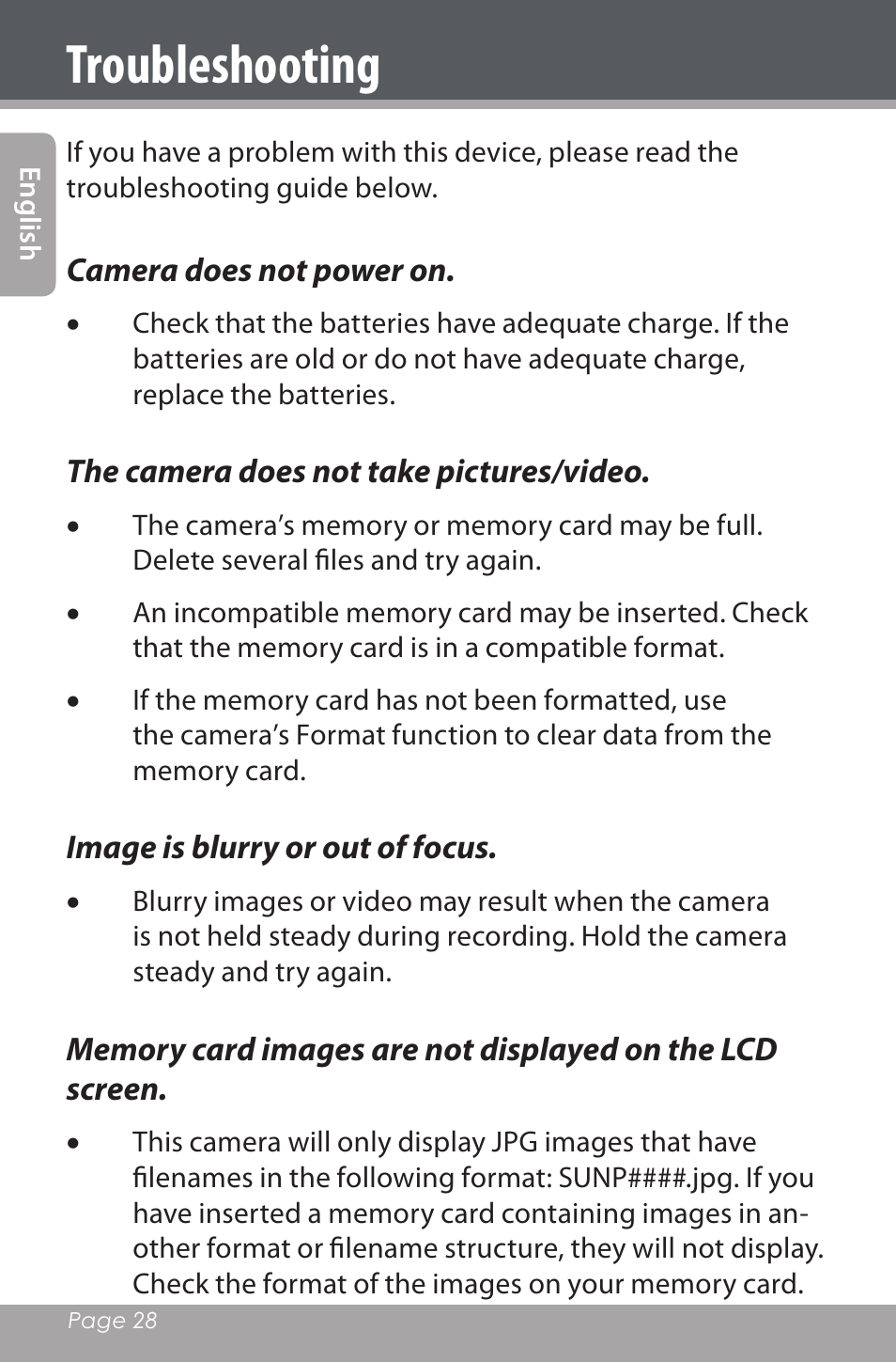 Troubleshooting | Mpman PC20 User Manual | Page 28 / 32
