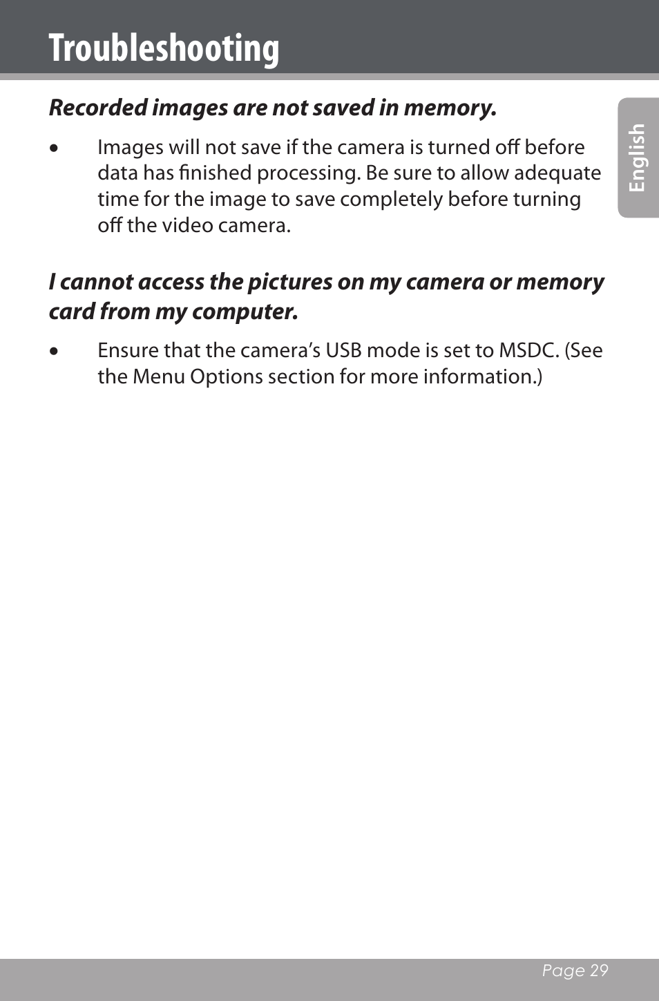 Troubleshooting | Mpman PC20 User Manual | Page 29 / 32