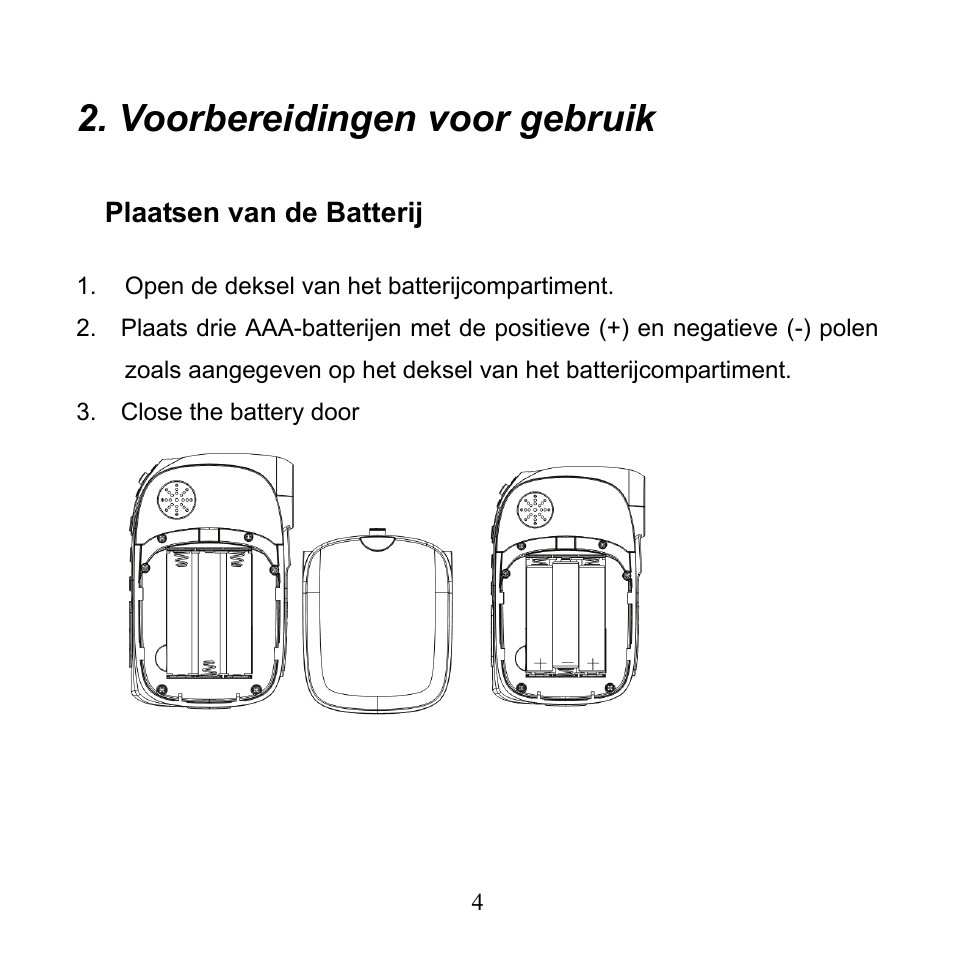 Voorbereidingen voor gebruik | Mpman PC24 User Manual | Page 102 / 122