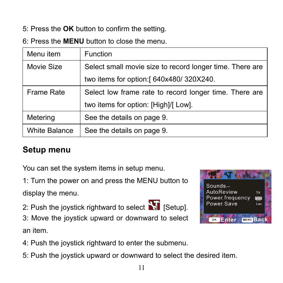 Setup menu | Mpman PC24 User Manual | Page 12 / 122