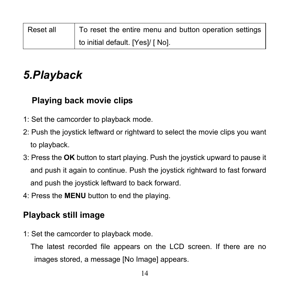 Playback | Mpman PC24 User Manual | Page 15 / 122