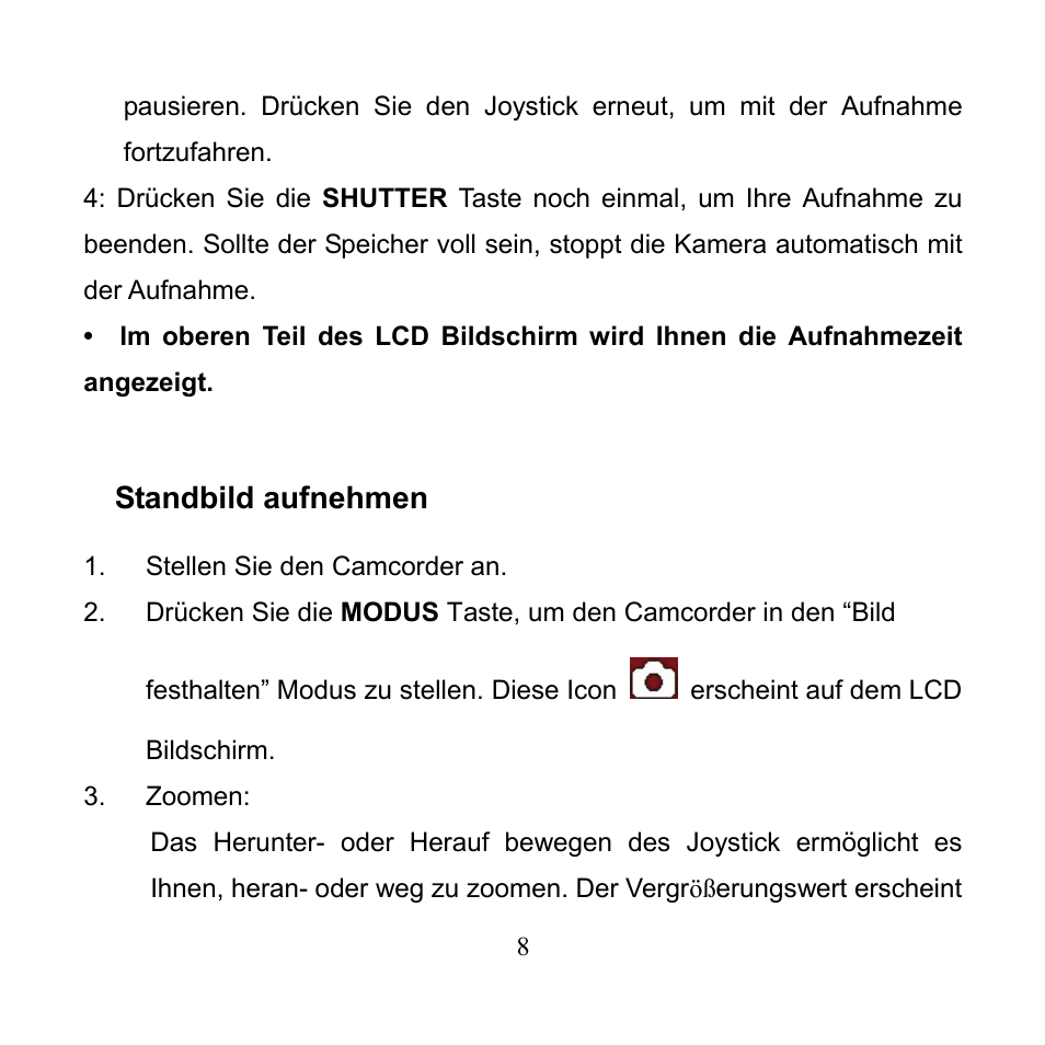 Standbild aufnehmen | Mpman PC24 User Manual | Page 56 / 122