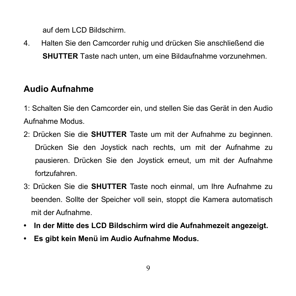 Audio aufnahme | Mpman PC24 User Manual | Page 57 / 122