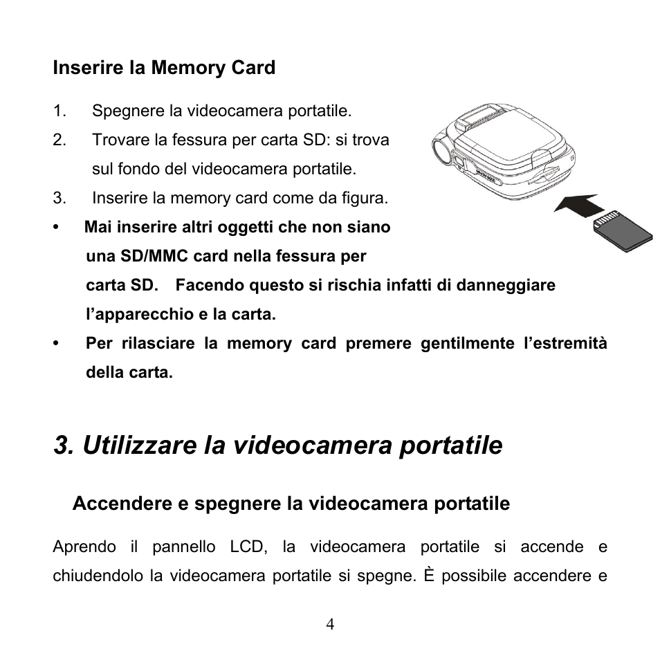 Utilizzare la videocamera portatile | Mpman PC24 User Manual | Page 78 / 122