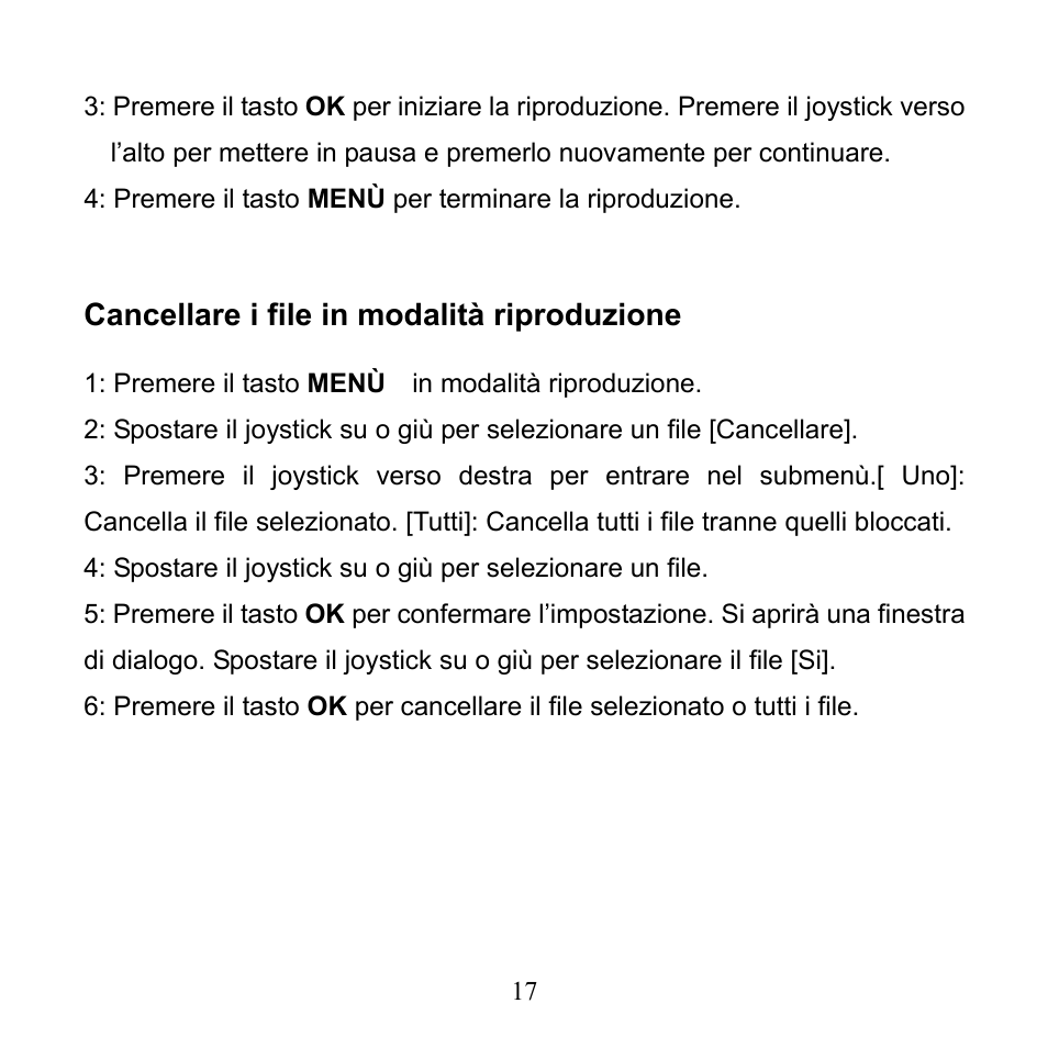 Cancellare i file in modalità riproduzione | Mpman PC24 User Manual | Page 91 / 122
