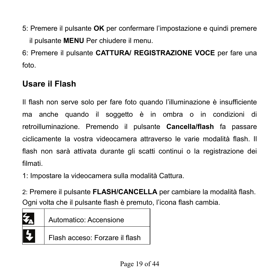 Usare il flash | Mpman PC39HD User Manual | Page 149 / 216