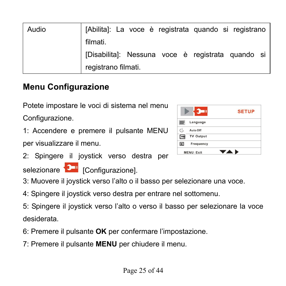 Menu configurazione | Mpman PC39HD User Manual | Page 155 / 216