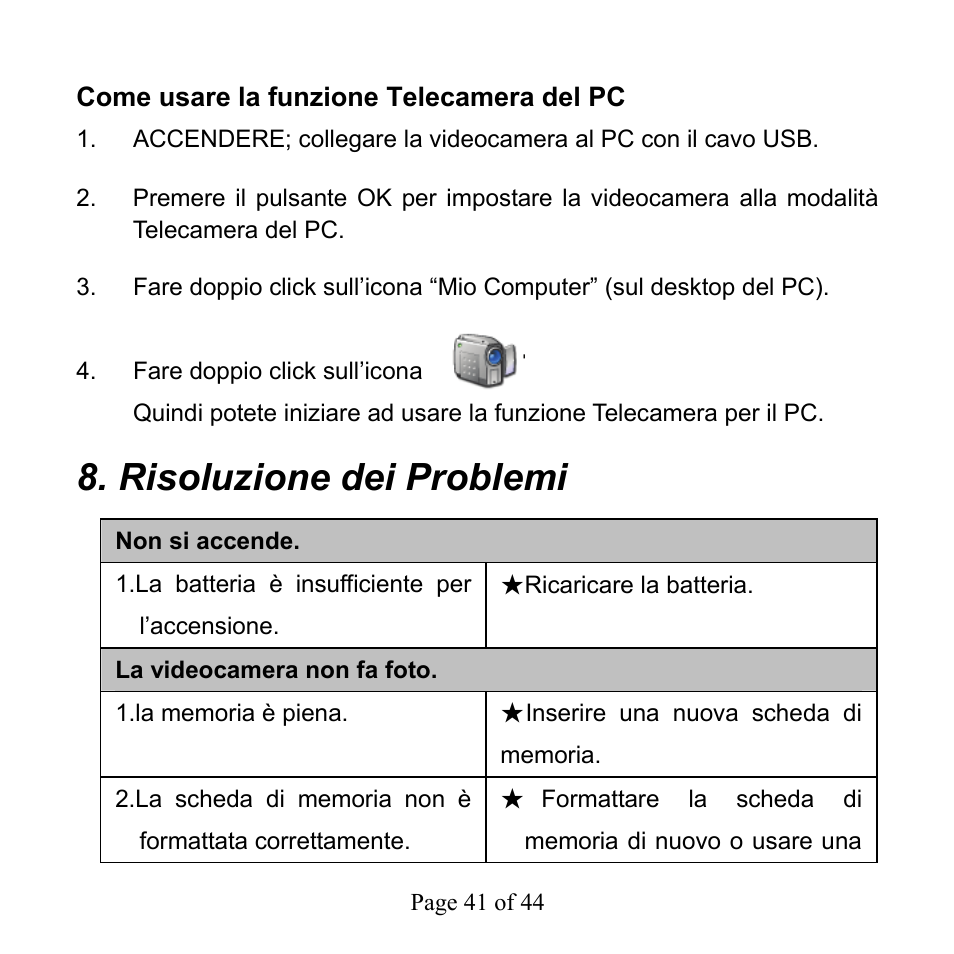 Risoluzione dei problemi | Mpman PC39HD User Manual | Page 171 / 216