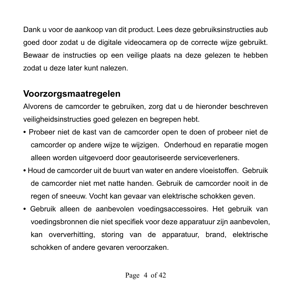 Voorzorgsmaatregelen | Mpman PC39HD User Manual | Page 178 / 216