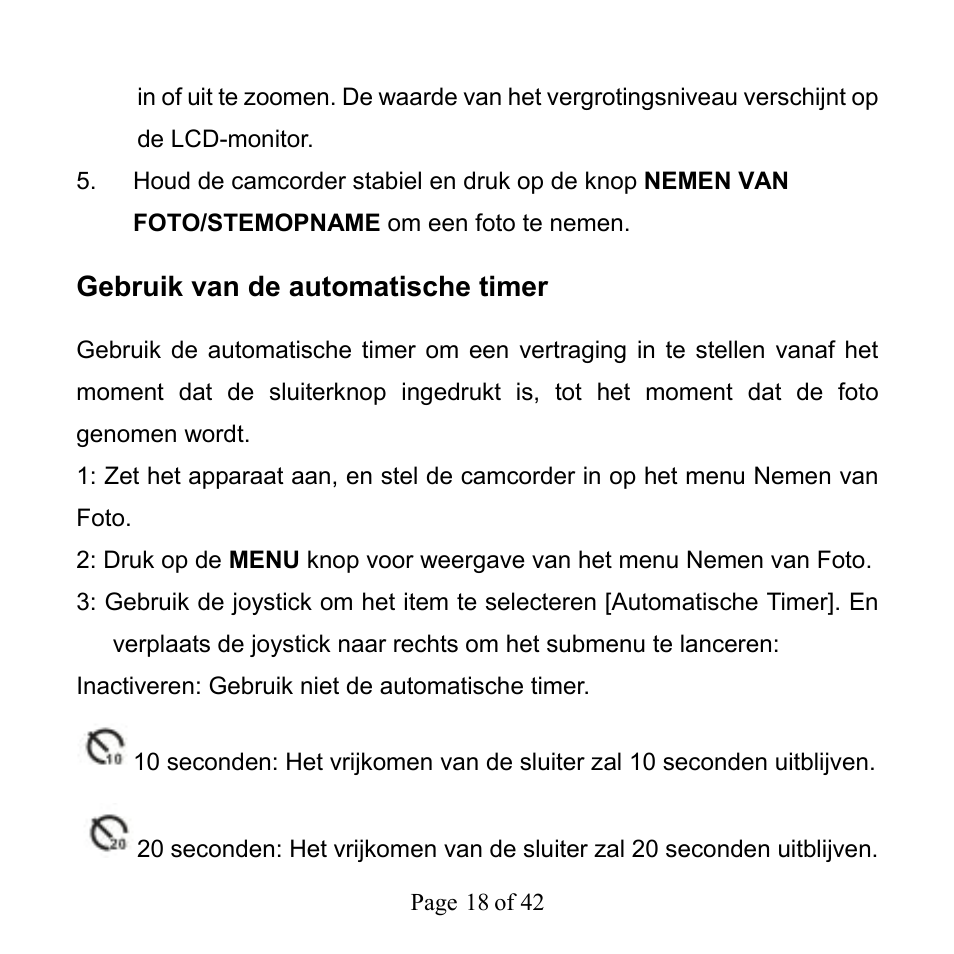 Gebruik van de automatische timer | Mpman PC39HD User Manual | Page 192 / 216