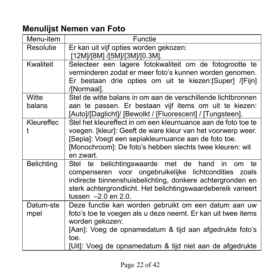 Menulijst nemen van foto | Mpman PC39HD User Manual | Page 196 / 216