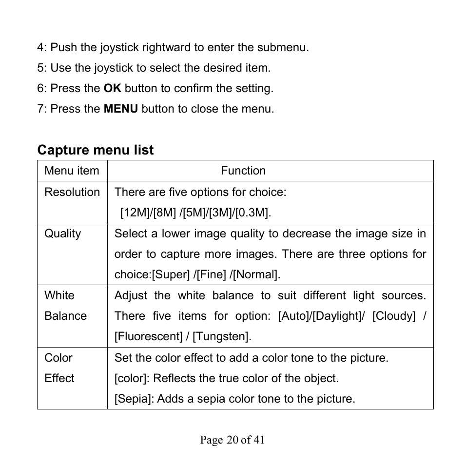 Capture menu list | Mpman PC39HD User Manual | Page 20 / 216