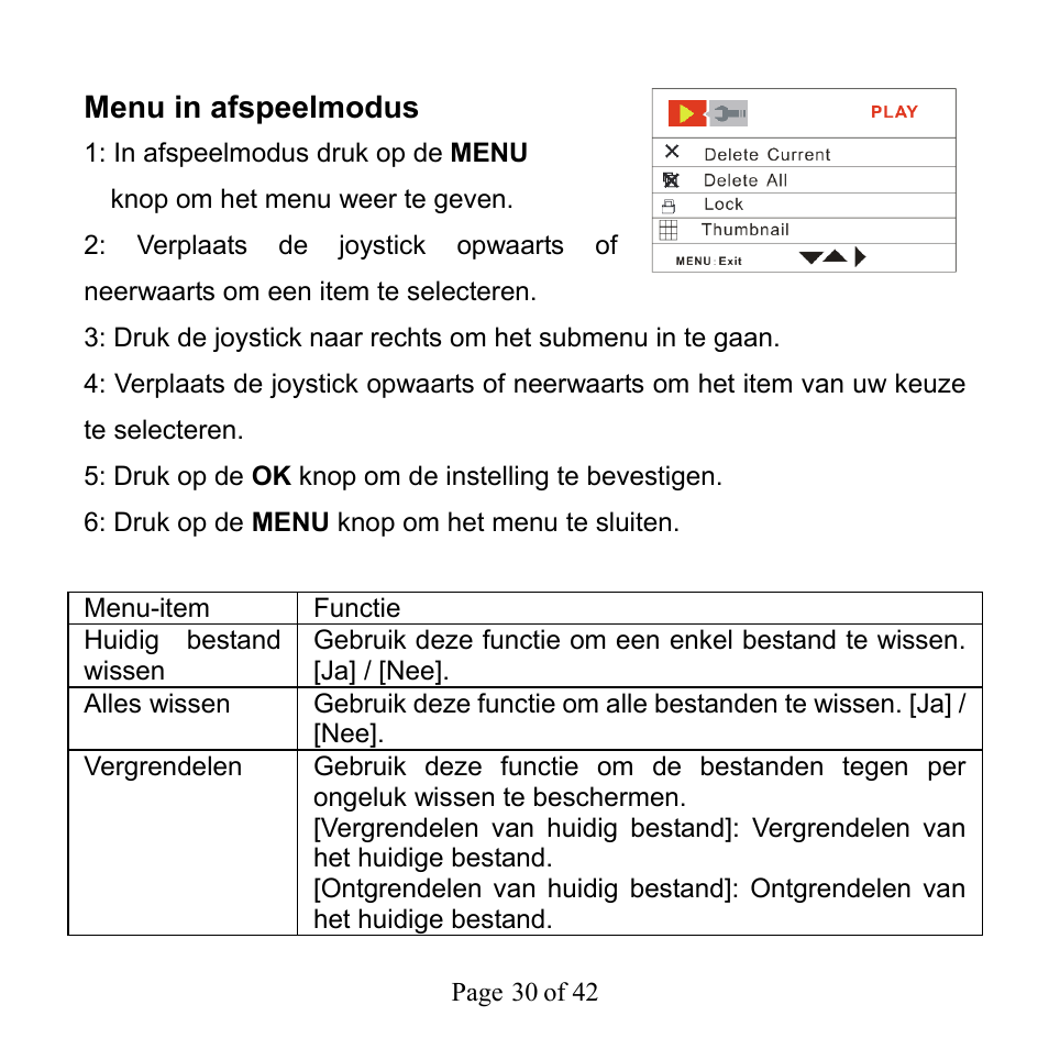 Menu in afspeelmodus | Mpman PC39HD User Manual | Page 204 / 216