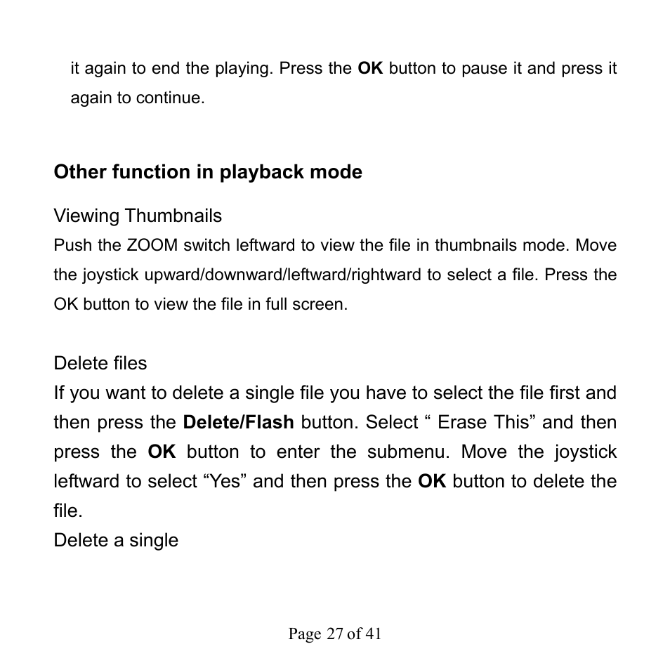 Other function in playback mode | Mpman PC39HD User Manual | Page 27 / 216