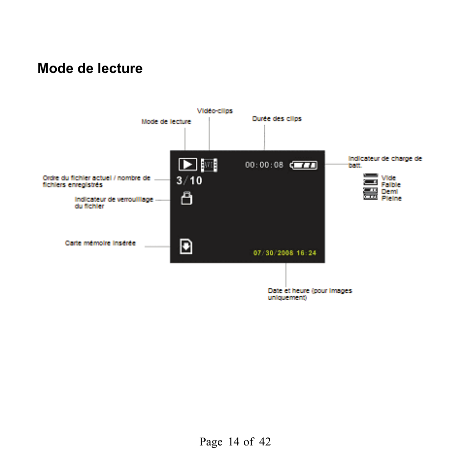 Mode de lecture | Mpman PC39HD User Manual | Page 55 / 216