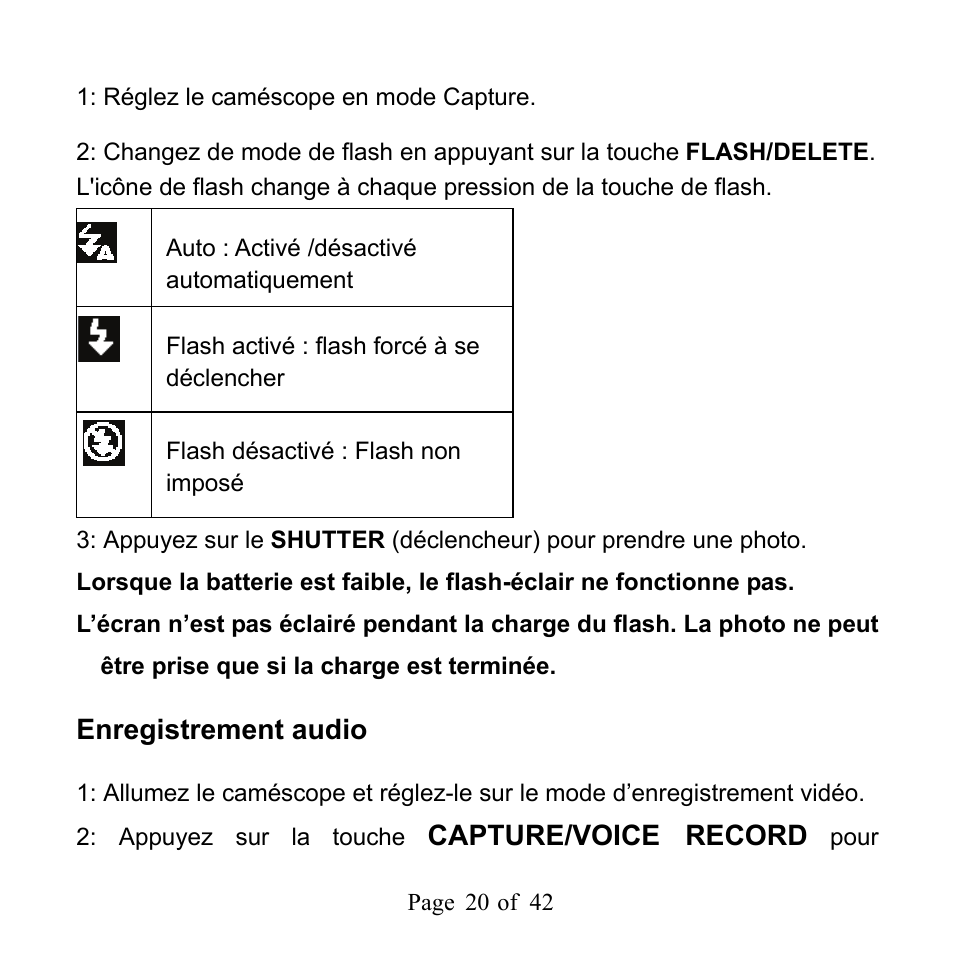 Enregistrement audio, Capture/voice record | Mpman PC39HD User Manual | Page 61 / 216