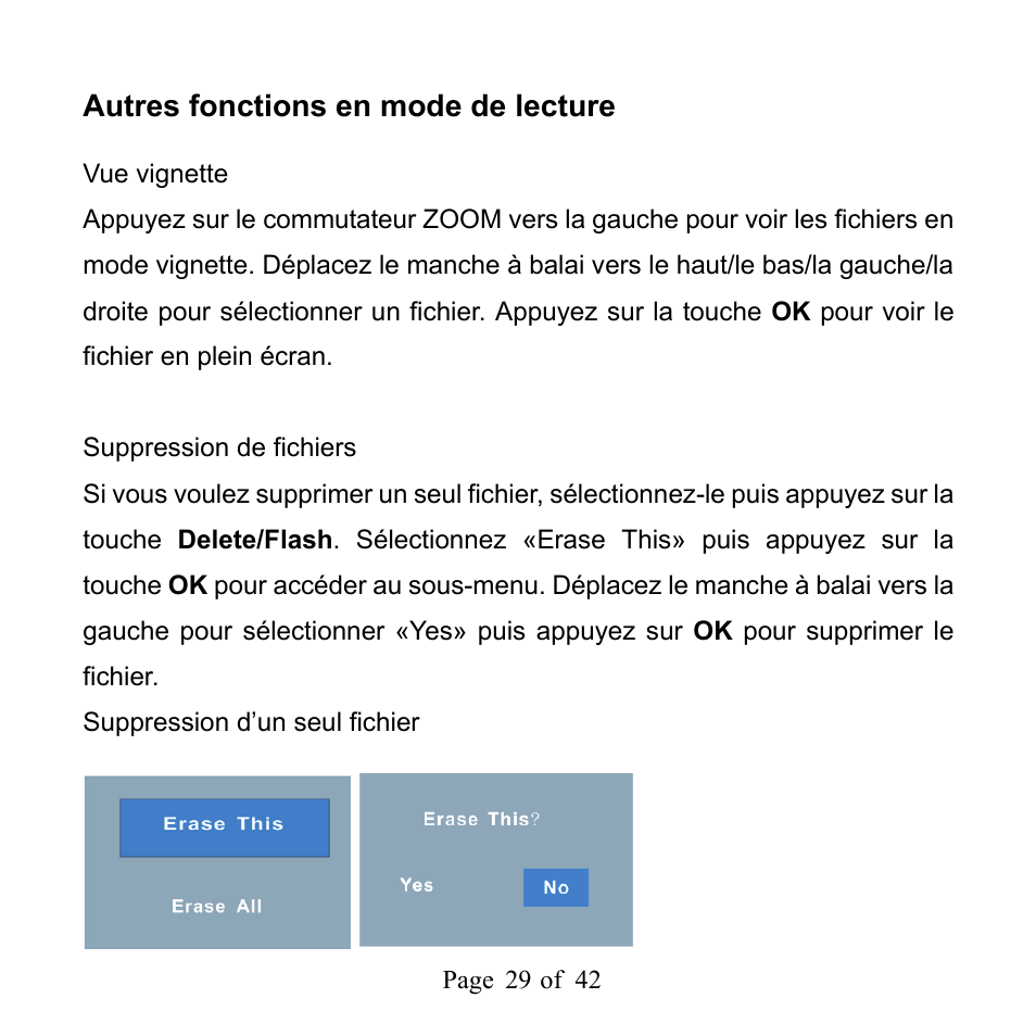 Autres fonctions en mode de lecture | Mpman PC39HD User Manual | Page 70 / 216