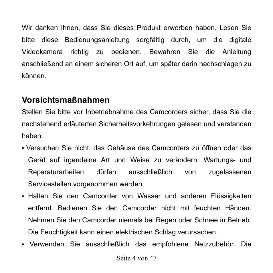 Vorsichtsmaßnahmen | Mpman PC39HD User Manual | Page 87 / 216