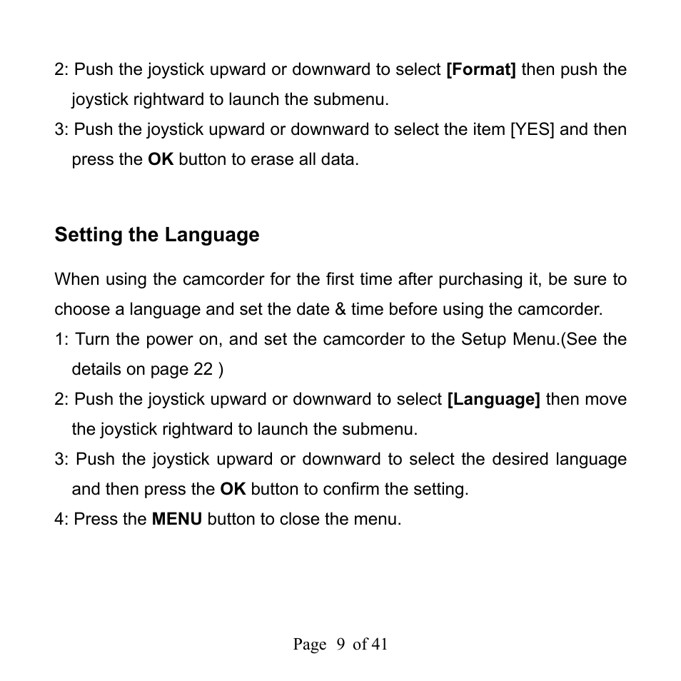 Setting the language | Mpman PC39HD User Manual | Page 9 / 216