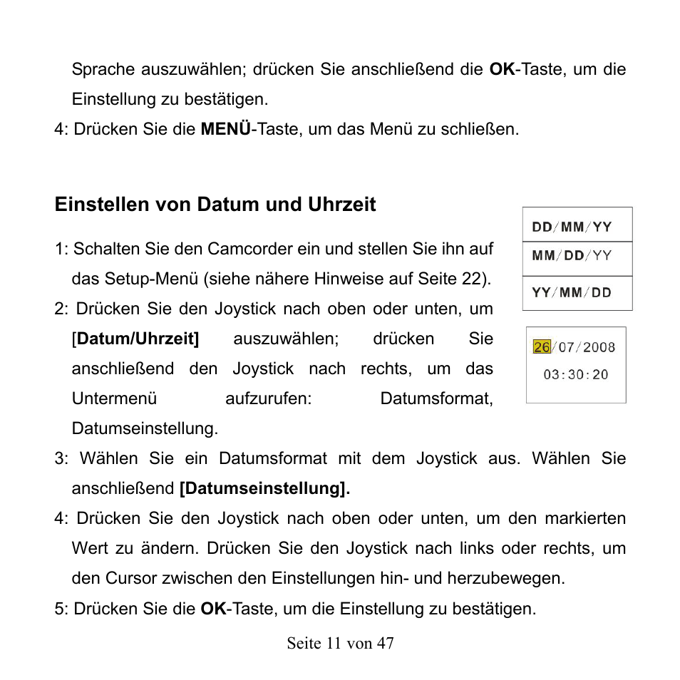 Einstellen von datum und uhrzeit | Mpman PC39HD User Manual | Page 94 / 216