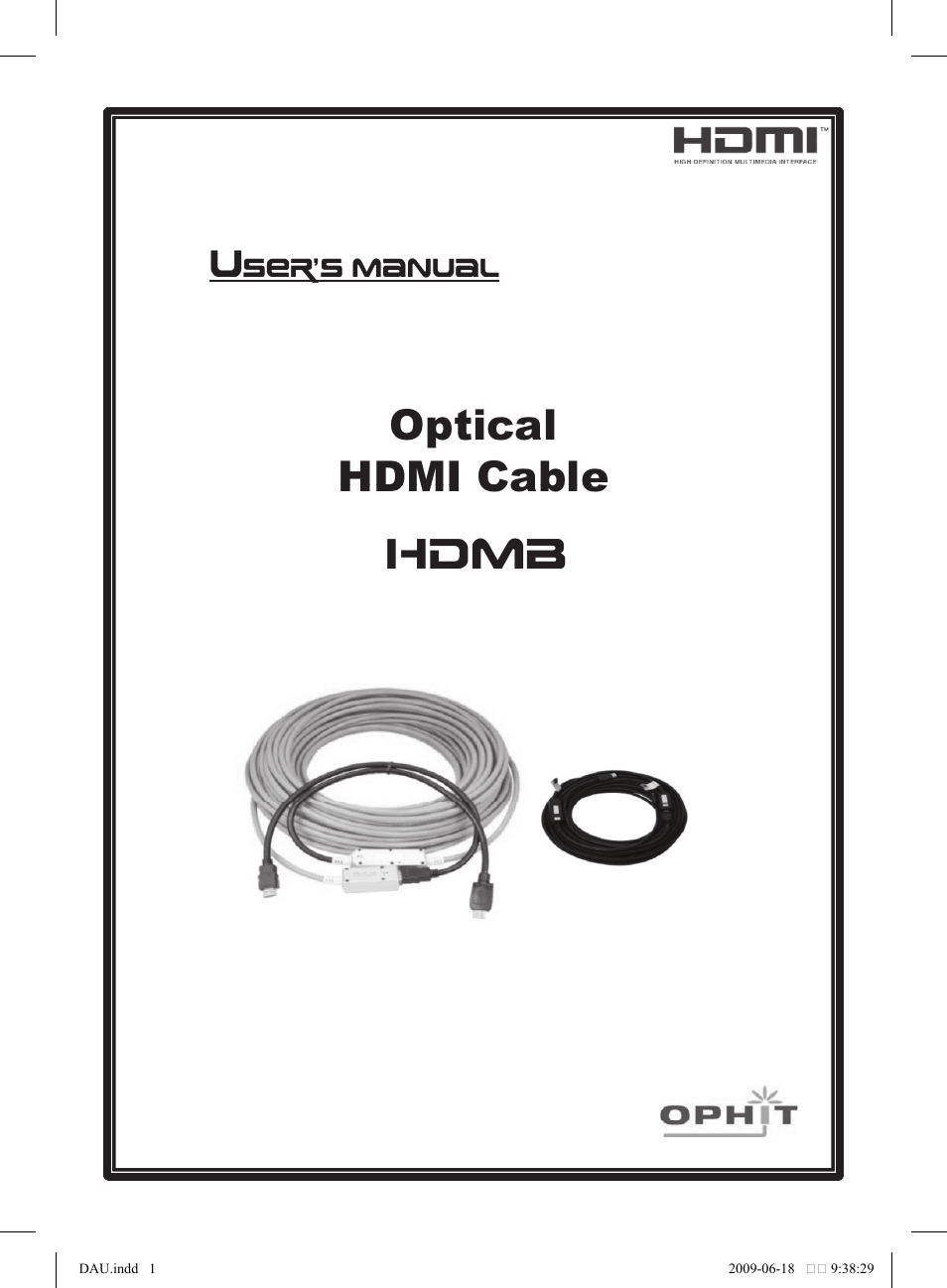 OPHIT HDMB User Manual | 11 pages