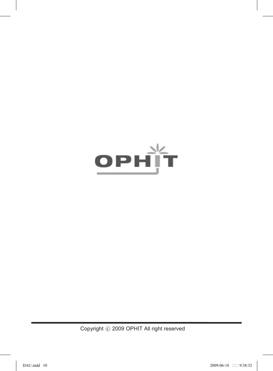 OPHIT HDMB User Manual | Page 11 / 11