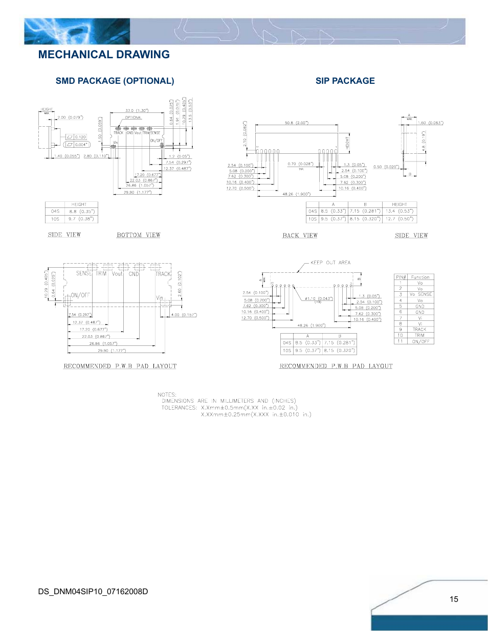 Mechanical drawing | Delta Electronics Series DNM04 User Manual | Page 15 / 16