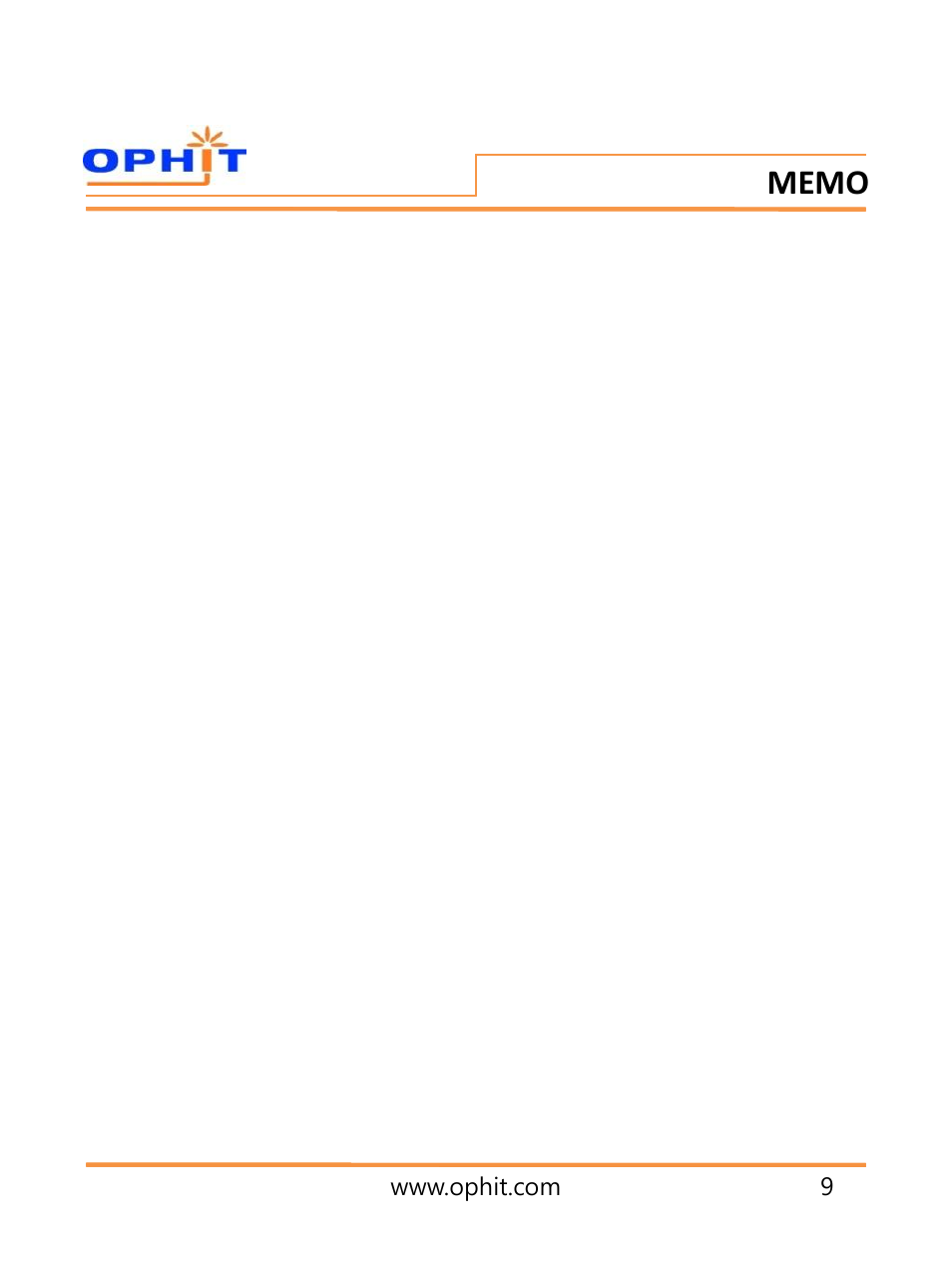 OPHIT OPHD-H102 User Manual | Page 10 / 11