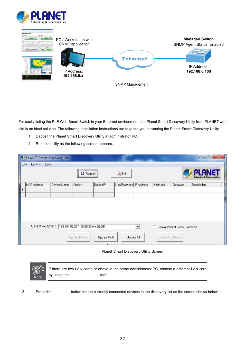 5 planet smart discovery utility | PLANET FGSD-1008HPS User Manual | Page 32 / 110