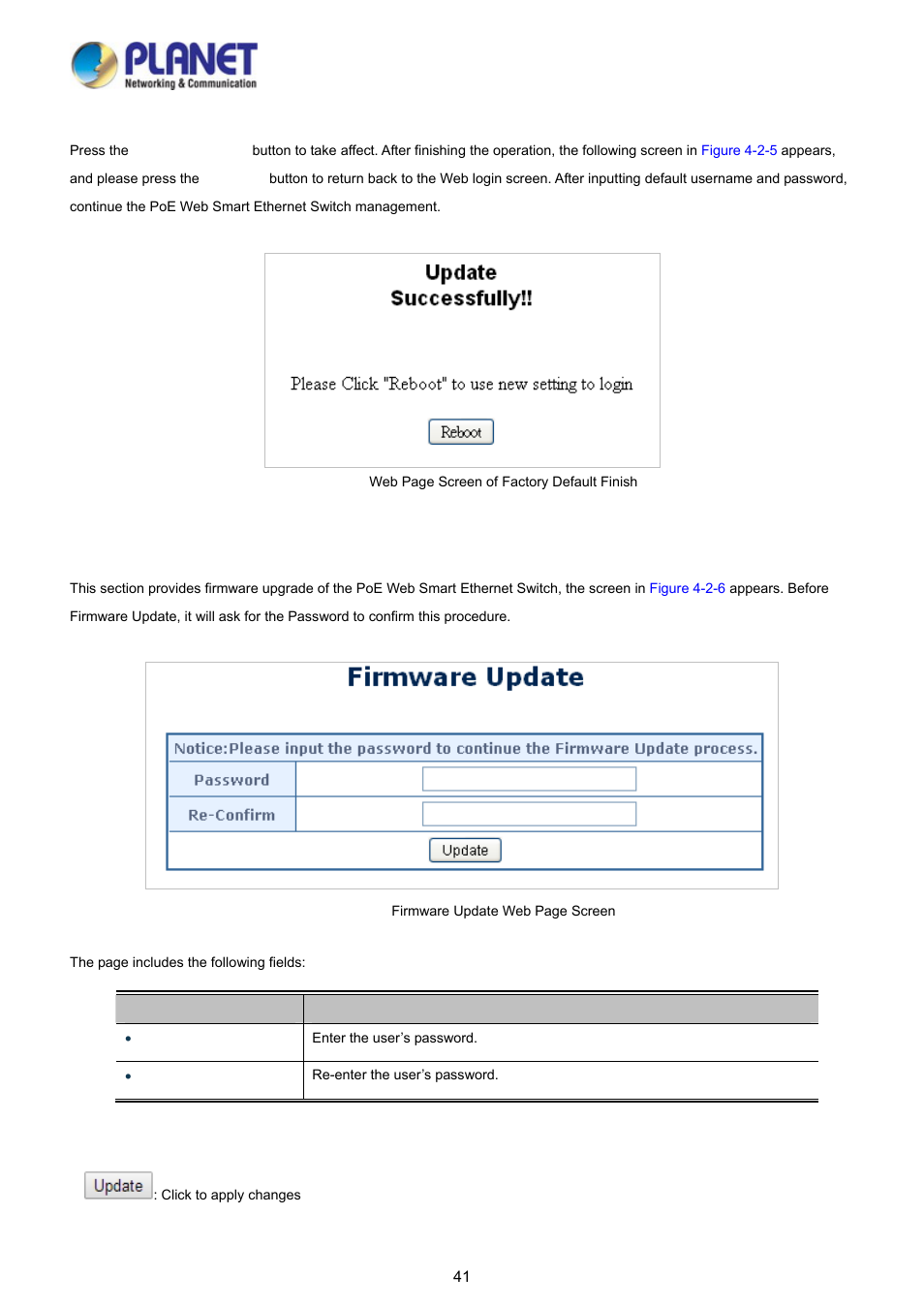 5 firmware update | PLANET FGSD-1008HPS User Manual | Page 41 / 110