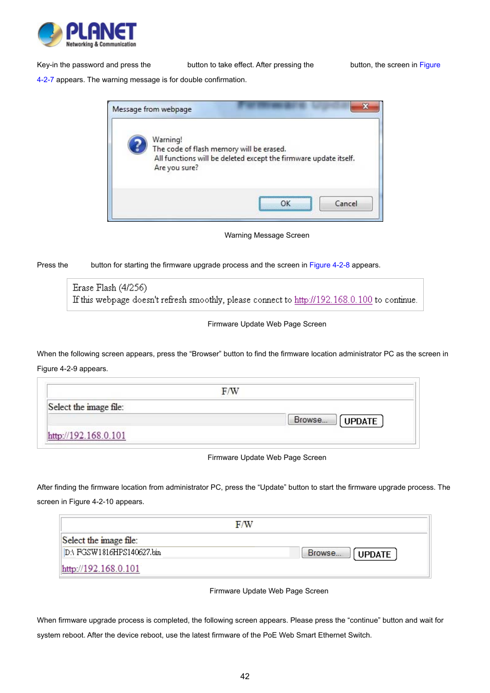 PLANET FGSD-1008HPS User Manual | Page 42 / 110