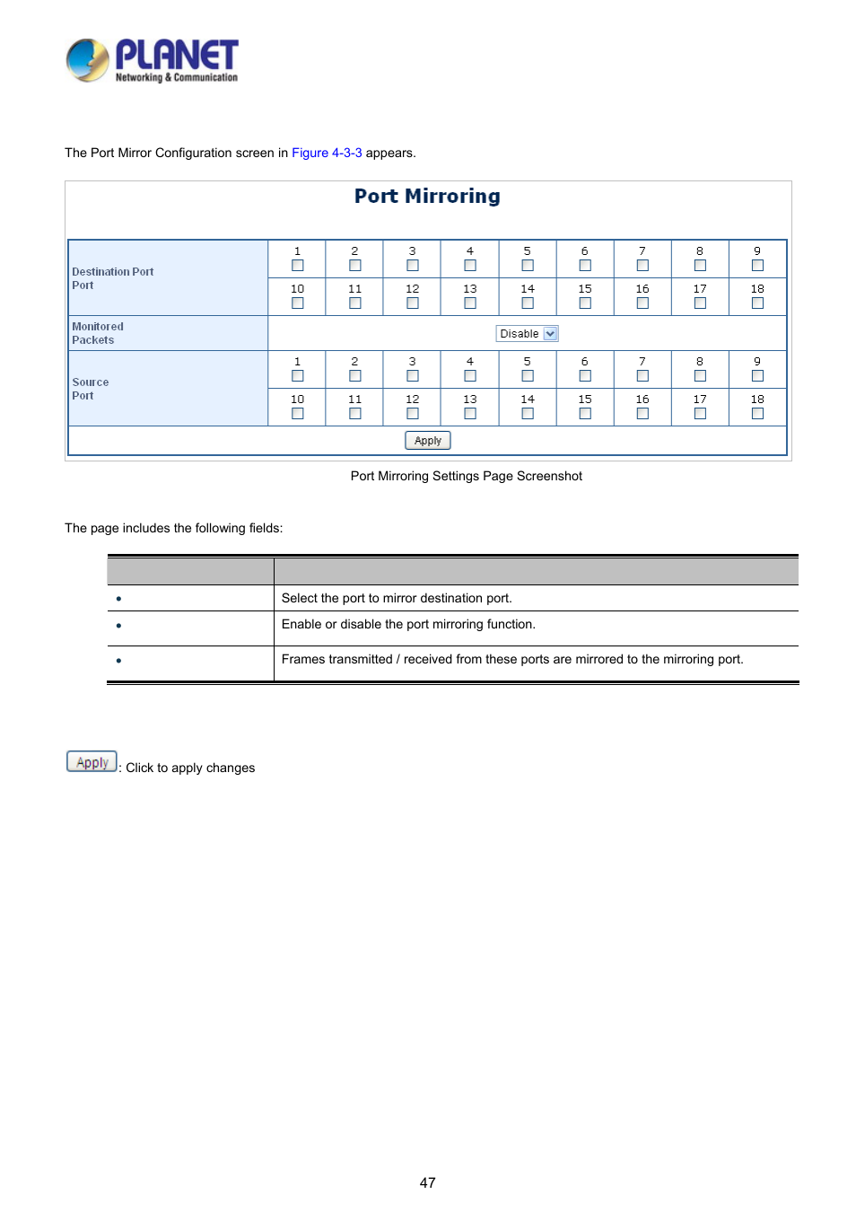 PLANET FGSD-1008HPS User Manual | Page 47 / 110