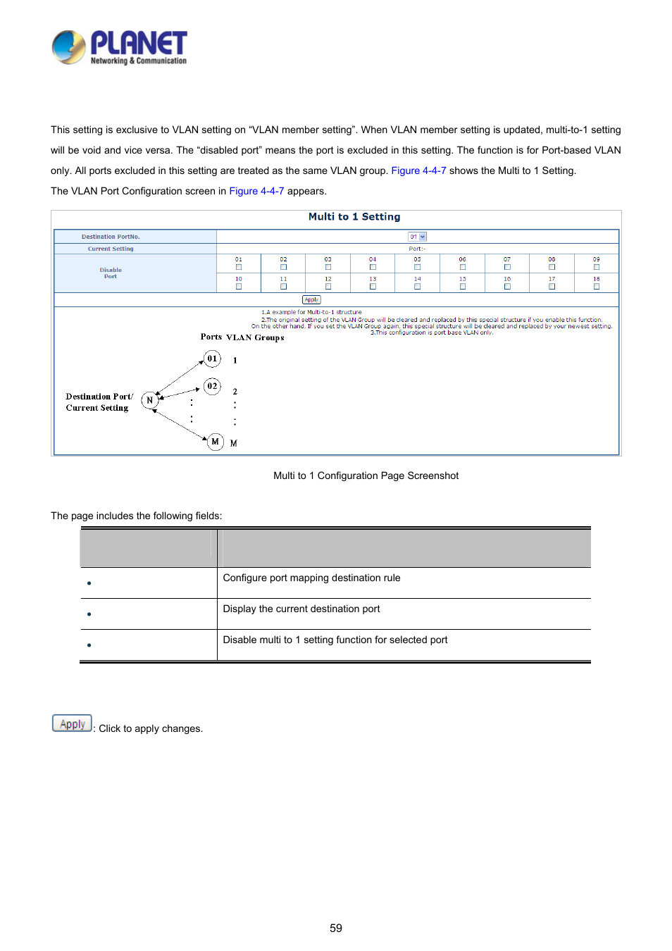 4 multi to 1 setting | PLANET FGSD-1008HPS User Manual | Page 59 / 110