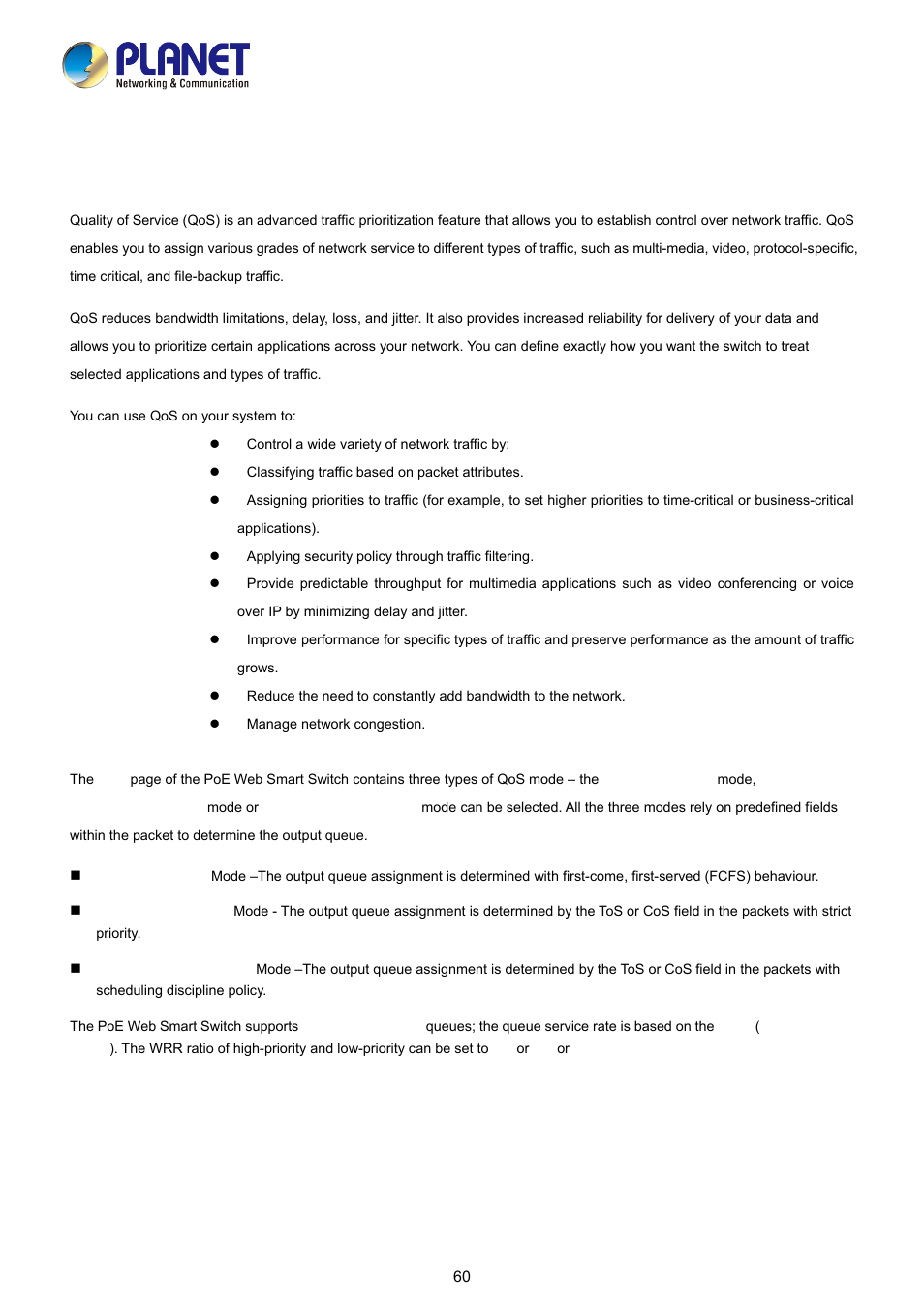5 quality of service, 1 qos overview | PLANET FGSD-1008HPS User Manual | Page 60 / 110