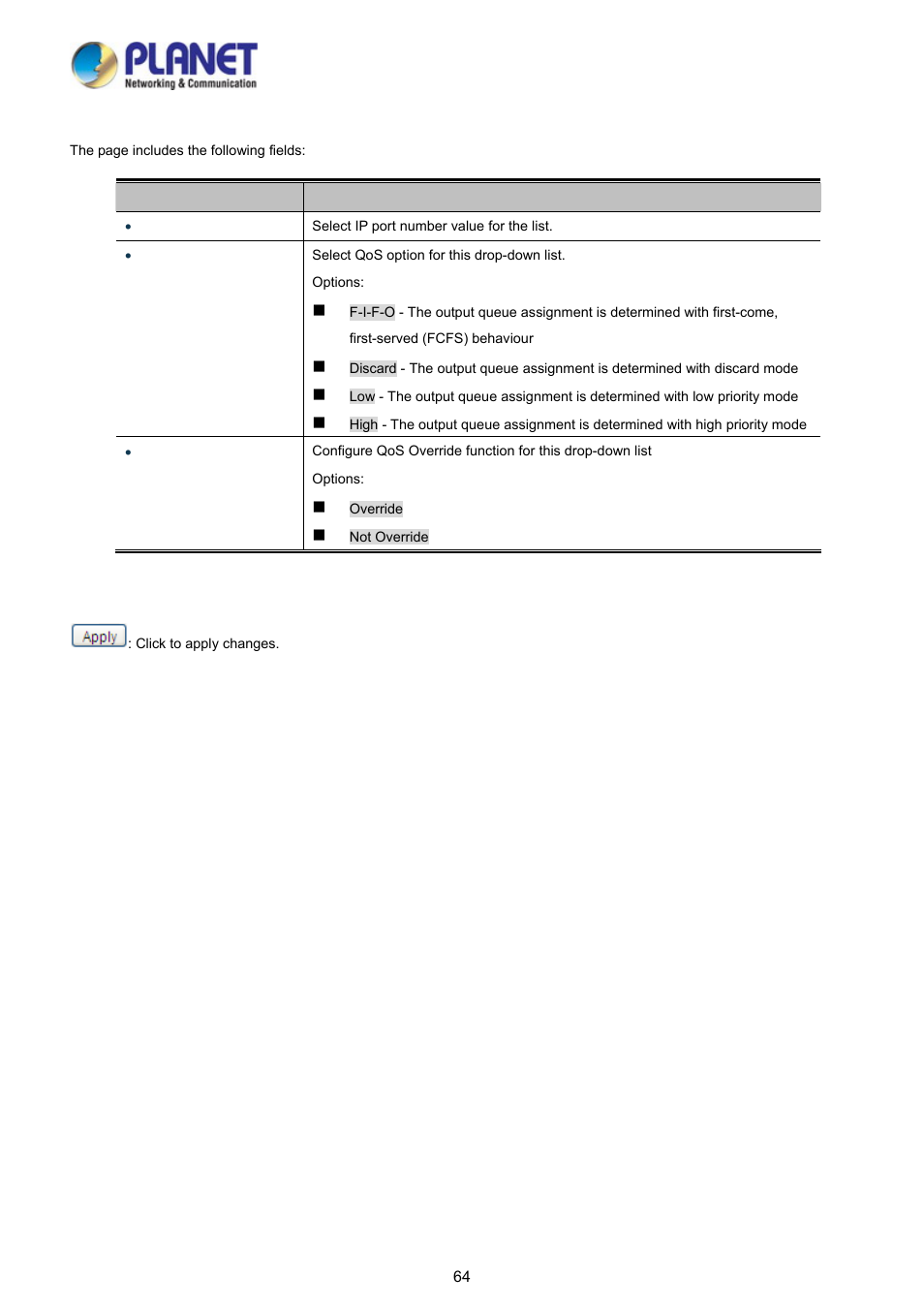 PLANET FGSD-1008HPS User Manual | Page 64 / 110