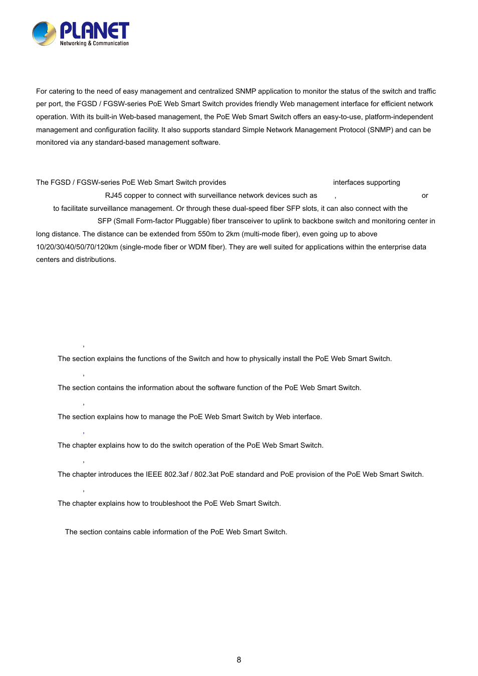 3 how to use this manual | PLANET FGSD-1008HPS User Manual | Page 8 / 110