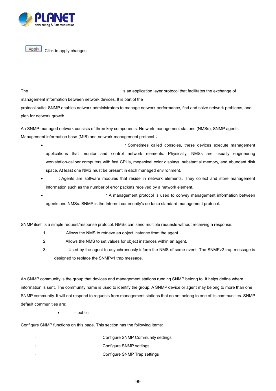 13 snmp | PLANET FGSD-1008HPS User Manual | Page 99 / 110