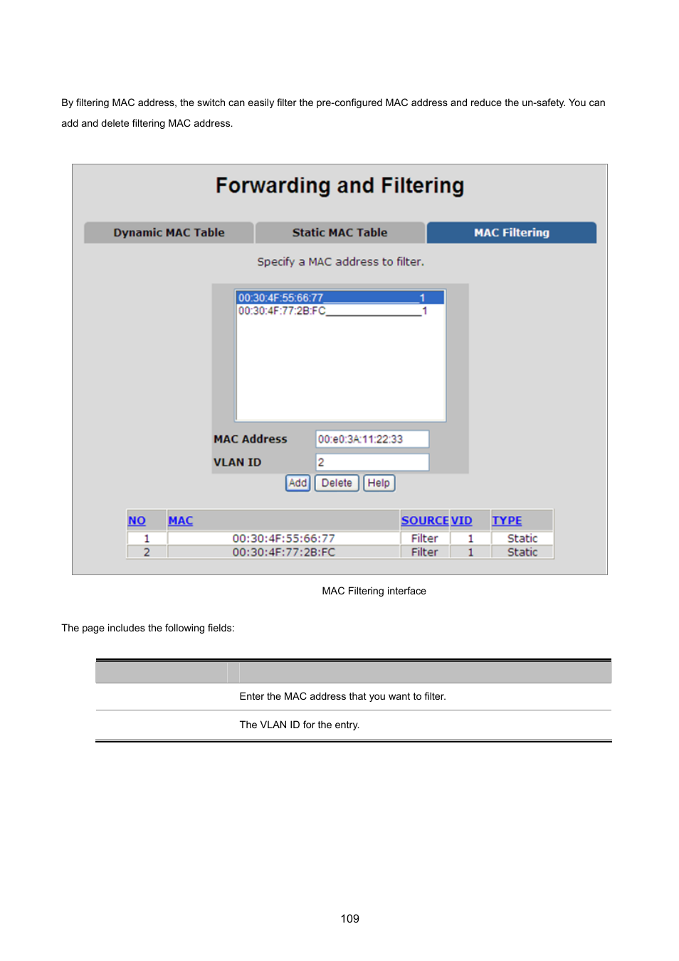 3 mac filtering | PLANET FGSD-1022 User Manual | Page 109 / 226