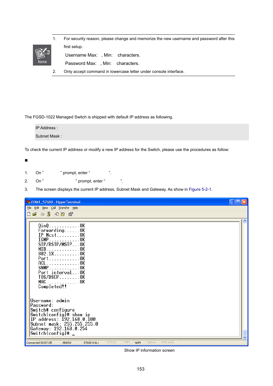 2 configure ip address | PLANET FGSD-1022 User Manual | Page 153 / 226