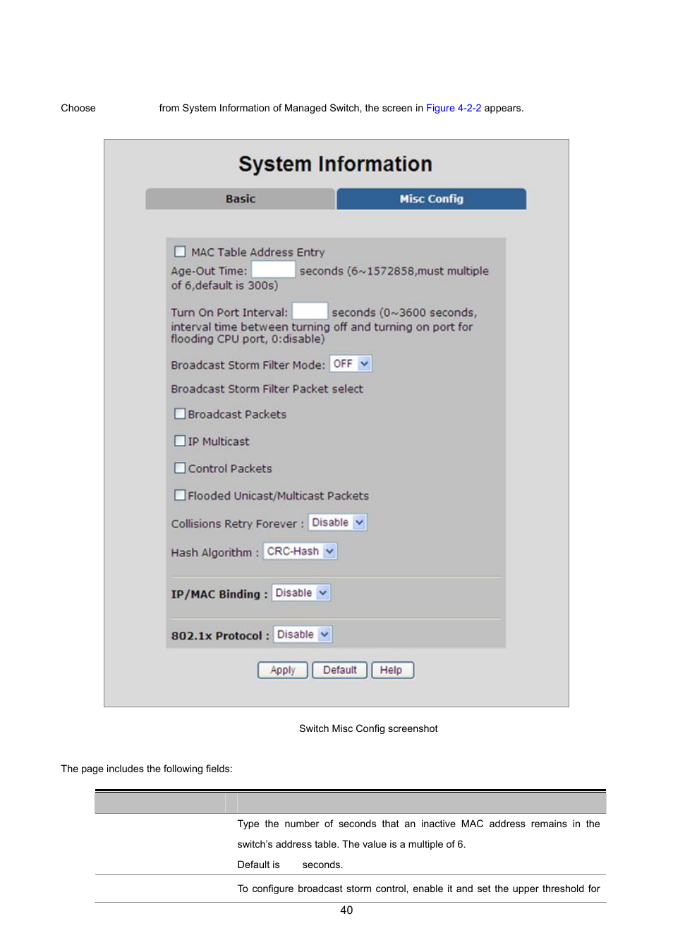 2 misc config | PLANET FGSD-1022 User Manual | Page 40 / 226