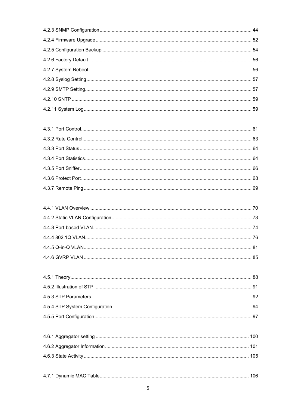 PLANET FGSD-1022 User Manual | Page 5 / 226