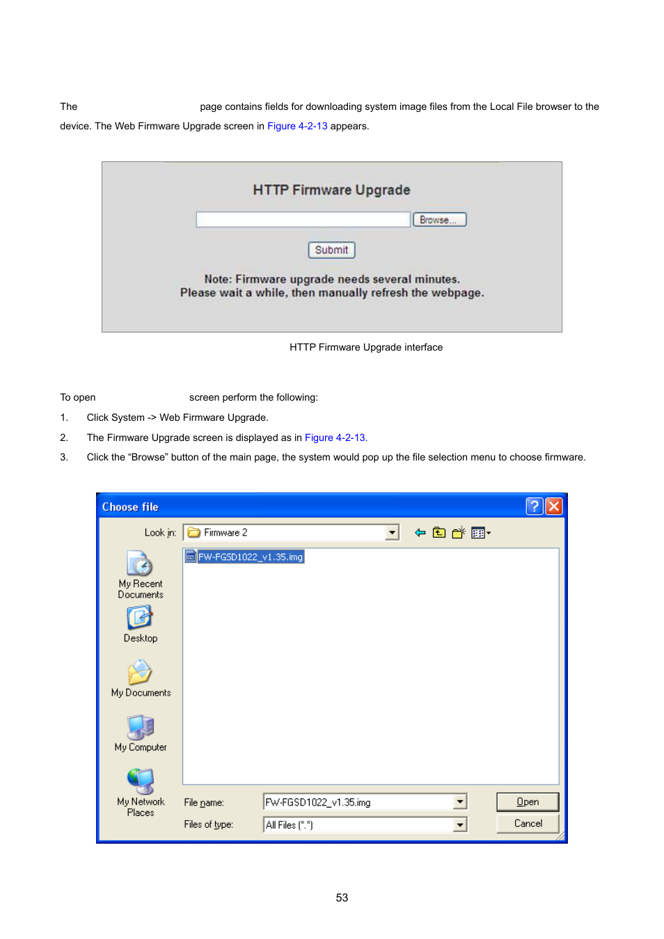 2 http firmware upgrade | PLANET FGSD-1022 User Manual | Page 53 / 226