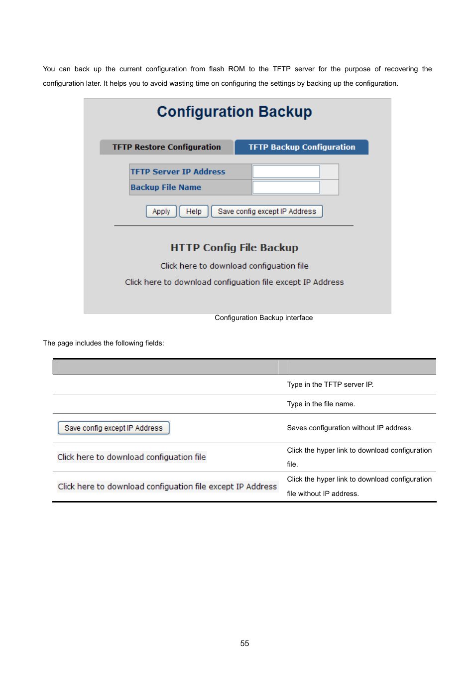 2 tftp backup configuration | PLANET FGSD-1022 User Manual | Page 55 / 226