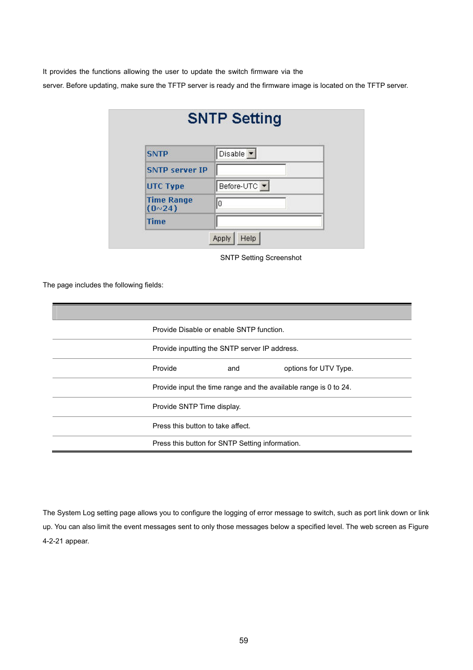 10 sntp, 11 system log | PLANET FGSD-1022 User Manual | Page 59 / 226